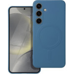 Silicone Mag Cover Case Compatible With Magsafe For Samsung S25 Fe Blue OEM