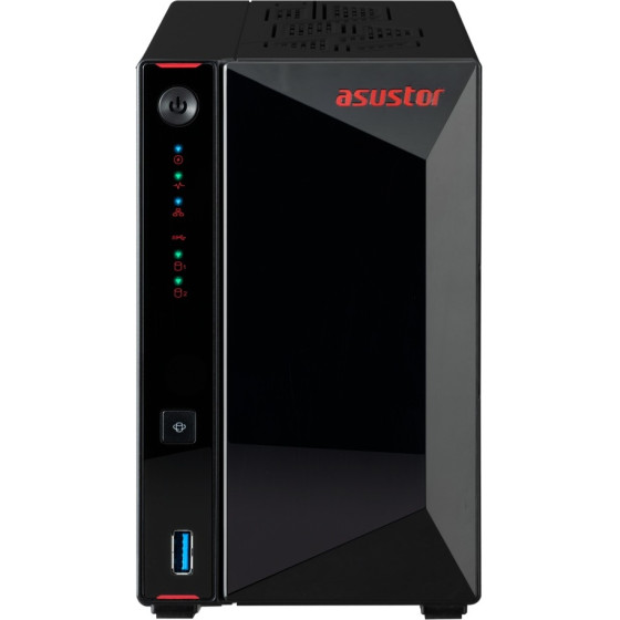 Asustor Nas Nimbustor 2 Gen2 2-Bay 3,5''/4x M.2 Nvme slots/ Intel Celeron Quad-Core/4GB DDR4/2x2.5GBe Port - (AS5402T)
