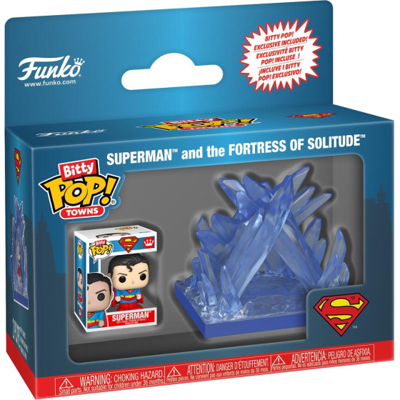 Funko Bitty Pop! Towns: Superman - Superman And The Fortress Of Solitude Vinyl Figures