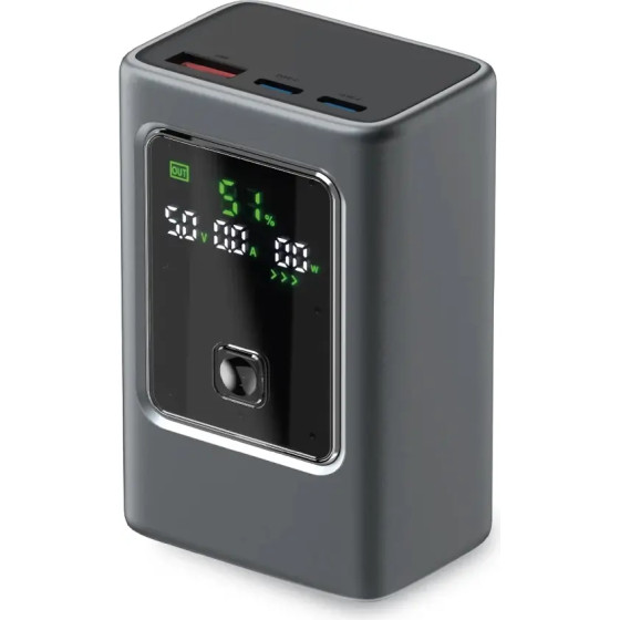 SBS Powerbank 10000mAh Pd 35W With Lcd Display - Gray - (TTBB10000LCDPD35)