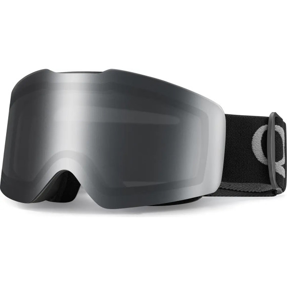 Qunature Black Frameless Ski Goggles - Black