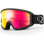 Qunature White Ski Goggles For Adults - Black