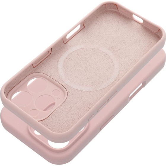 Case Silicone 2mm For Iphone 17 Pro Compatible With Magsafe Sand Pink OEM