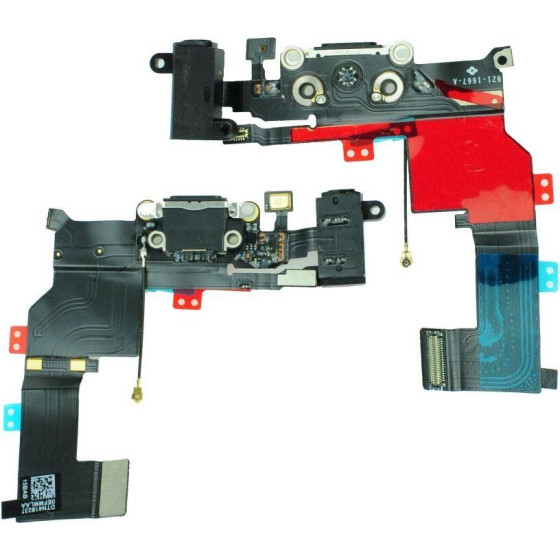 Charging Connector Flex Cable For Iphone 5S Black OEM