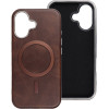 Gentleman Mag Cover Case Compatible With Magsafe For Iphone 17 Brown OEM