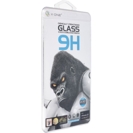 X-One Full Cover Extra Strong Crystal Clear - For Iphone 15 Pro Max Tempered Glass 9H