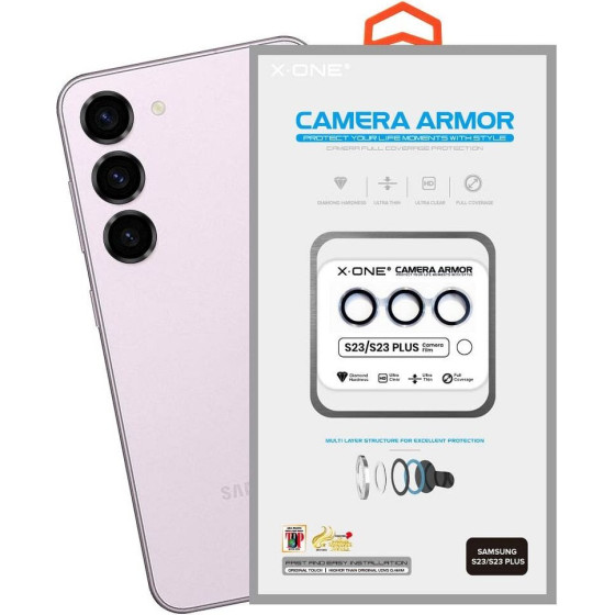 X-One Sapphire Camera Armor - For Samsung Galaxy S23/S23 Plus - silver