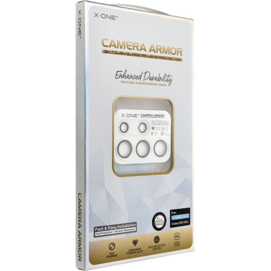 X-One Sapphire Camera Armor - For Samsung Galaxy S25 Ultra - silver