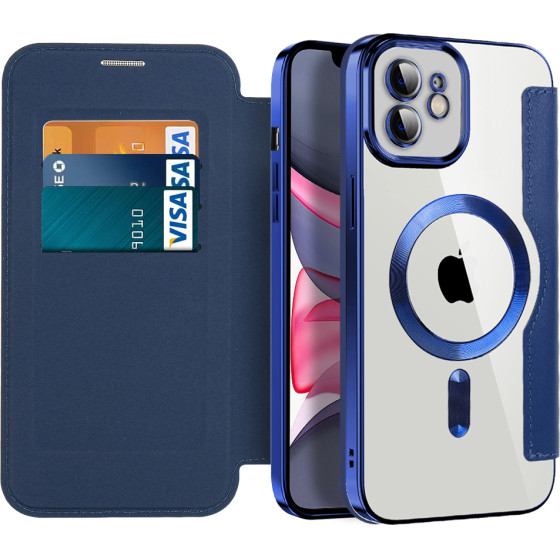 Techsuit - Smartmag Book Case - Iphone 11 - Blue