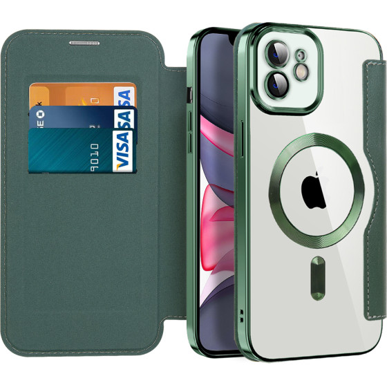 Techsuit - Smartmag Book Case - Iphone 11 - Green
