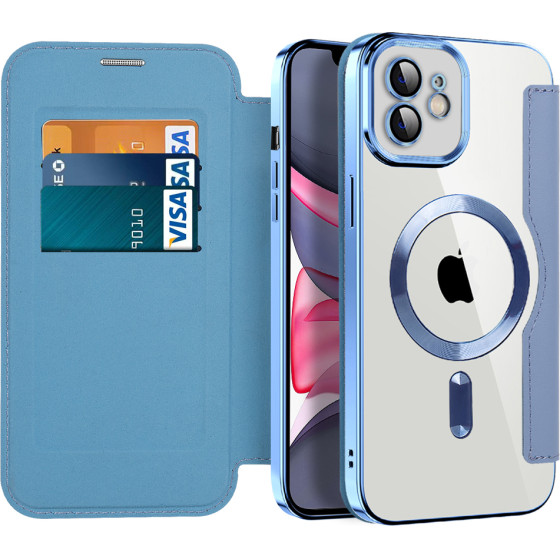 Techsuit - Smartmag Book Case - Iphone 11 - Light Blue