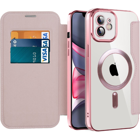 Techsuit - Smartmag Book Case - Iphone 11 - Pink