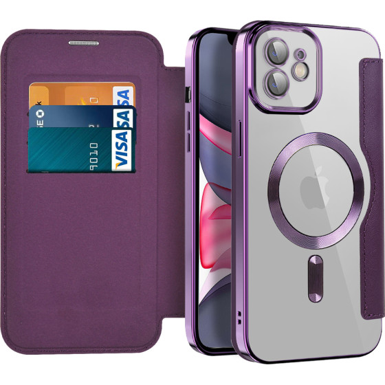Techsuit - Smartmag Book Case - Iphone 11 - Purple