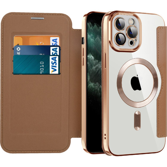 Techsuit - Smartmag Book Case - Iphone 11 Pro Max - Brown