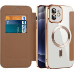 Techsuit - Smartmag Book Case - Iphone 12 - Brown