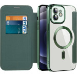 Techsuit - Smartmag Book Case - Iphone 12 - Green