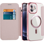 Techsuit - Smartmag Book Case - Iphone 12 - Pink
