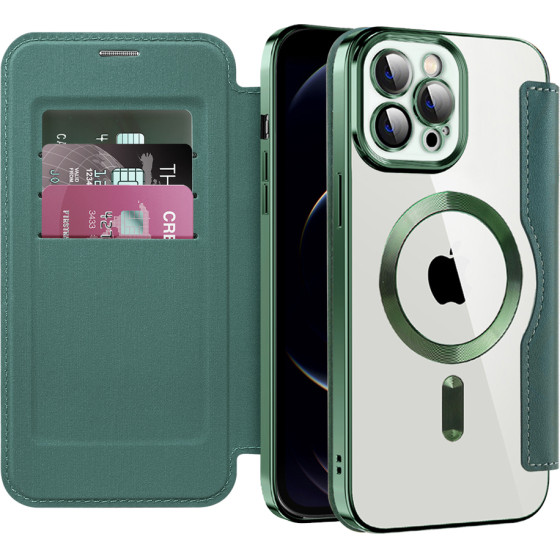 Techsuit - Smartmag Book Case - Iphone 12 Pro - Green