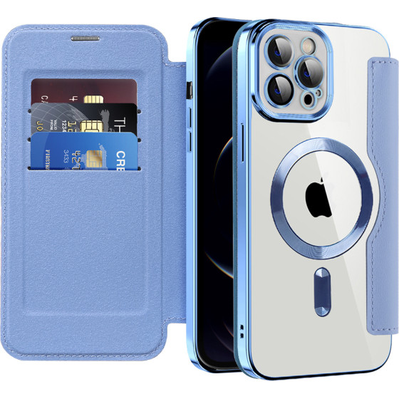 Techsuit - Smartmag Book Case - Iphone 12 Pro - Light Blue