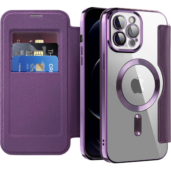 Techsuit - Smartmag Book Case - Iphone 12 Pro Max - Purple