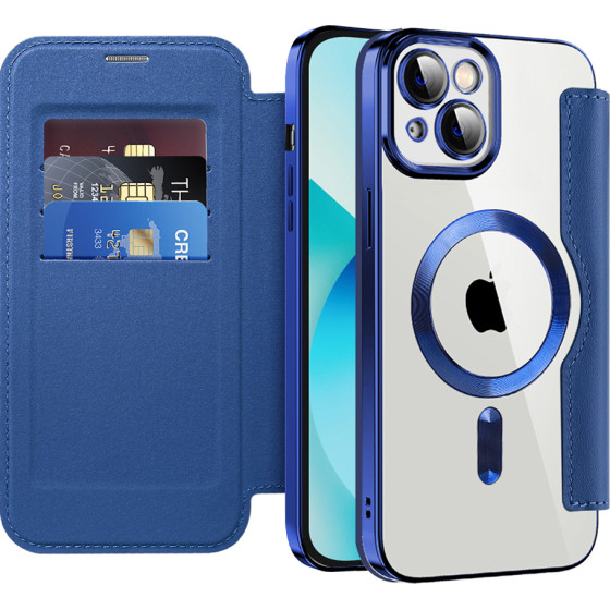 Techsuit - Smartmag Book Case - Iphone 13 - Blue