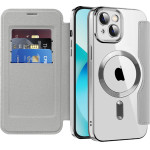 Techsuit - Smartmag Book Case - Iphone 13 - Gray