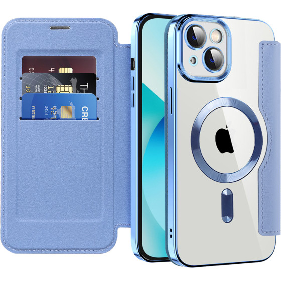 Techsuit - Smartmag Book Case - Iphone 13 - Light Blue