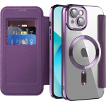 Techsuit - Smartmag Book Case - Iphone 13 - Purple