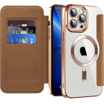Techsuit - Smartmag Book Case - Iphone 13 Pro - Brown