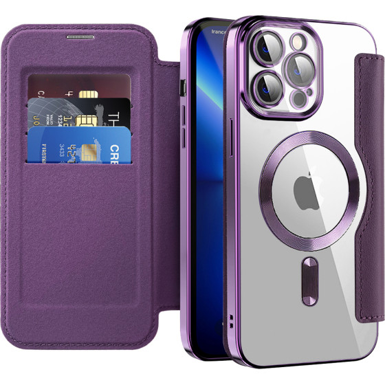 Techsuit - Smartmag Book Case - Iphone 13 Pro - Purple