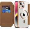 Techsuit - Smartmag Book Case - Iphone 14 - Brown