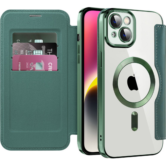 Techsuit - Smartmag Book Case - Iphone 14 - Green