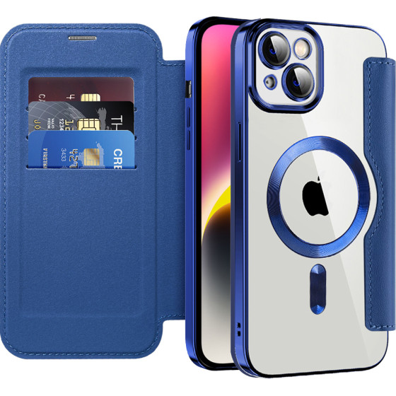 Techsuit - Smartmag Book Case - Iphone 14 Plus - Blue