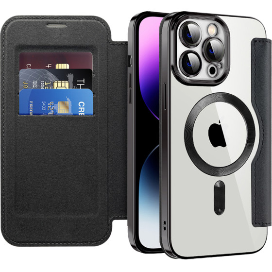 Techsuit - Smartmag Book Case - Iphone 14 Pro Max - Black
