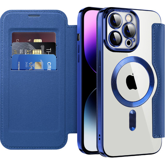 Techsuit - Smartmag Book Case - Iphone 14 Pro Max - Blue