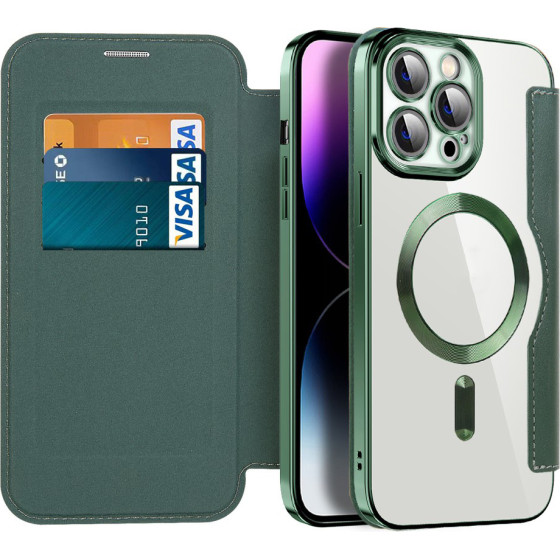 Techsuit - Smartmag Book Case - Iphone 14 Pro Max - Green
