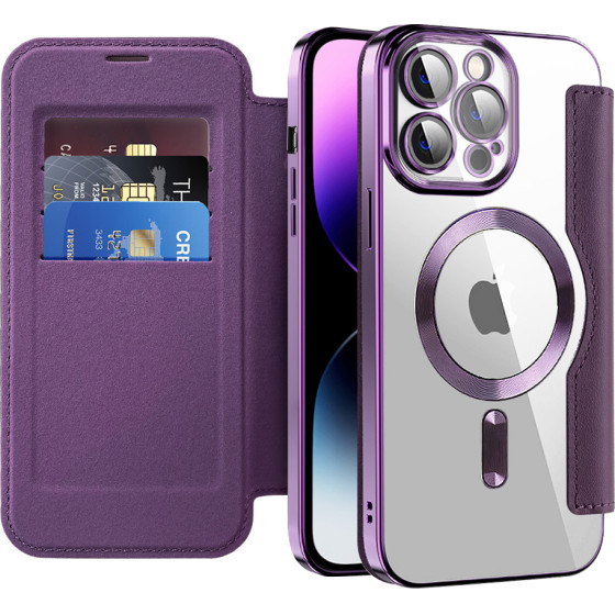 Techsuit - Smartmag Book Case - Iphone 14 Pro Max - Purple