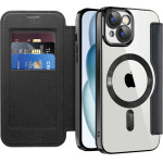 Techsuit - Smartmag Book Case - Iphone 15 - Black