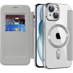Techsuit - Smartmag Book Case - Iphone 15 - Gray