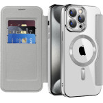 Techsuit - Smartmag Book Case - Iphone 15 Pro Max - Gray