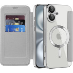 Techsuit - Smartmag Book Case - Iphone 16 - Gray