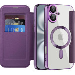 Techsuit - Smartmag Book Case - Iphone 16 - Purple