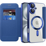 Techsuit - Smartmag Book Case - Iphone 16 Plus - Blue