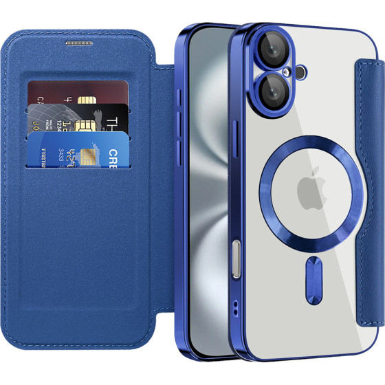 Techsuit - Smartmag Book Case - Iphone 16 Plus - Blue