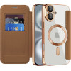 Techsuit - Smartmag Book Case - Iphone 16 Plus - Brown