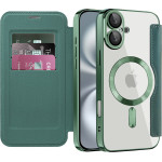 Techsuit - Smartmag Book Case - Iphone 16 Plus - Green