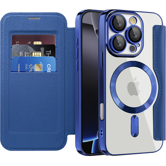 Techsuit - Smartmag Book Case - Iphone 16 Pro - Blue