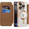 Techsuit - Smartmag Book Case - Iphone 16 Pro - Brown
