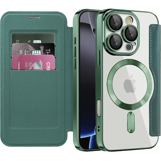 Techsuit - Smartmag Book Case - Iphone 16 Pro Max - Green