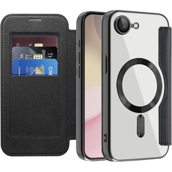 Techsuit - Smartmag Book Case - Iphone 16e - Black